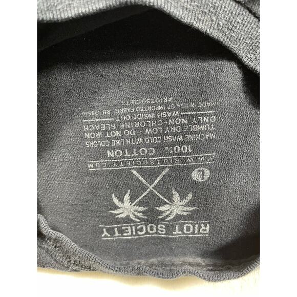 Riot Society Grim Reaper Skate Tee Black Size L Skateboard - Picture 6 of 6